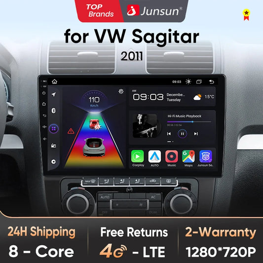 Junsun Drahtlose CarPlay Android Auto Auto Radio Für VW Sagitar 2011 GPS Intelligente Systeme Smart Autoradio 