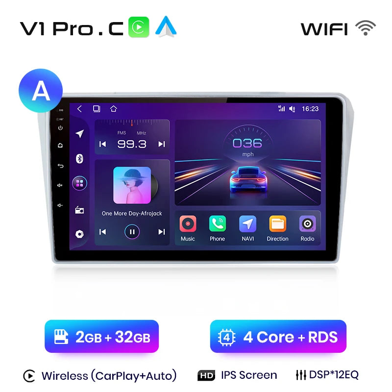 Junsun V1pro AI Voice 2 din Android Auto Radio For Toyota Avensis T25 2002 - 2008  Carplay Car Multimedia GPS 2din autoradio