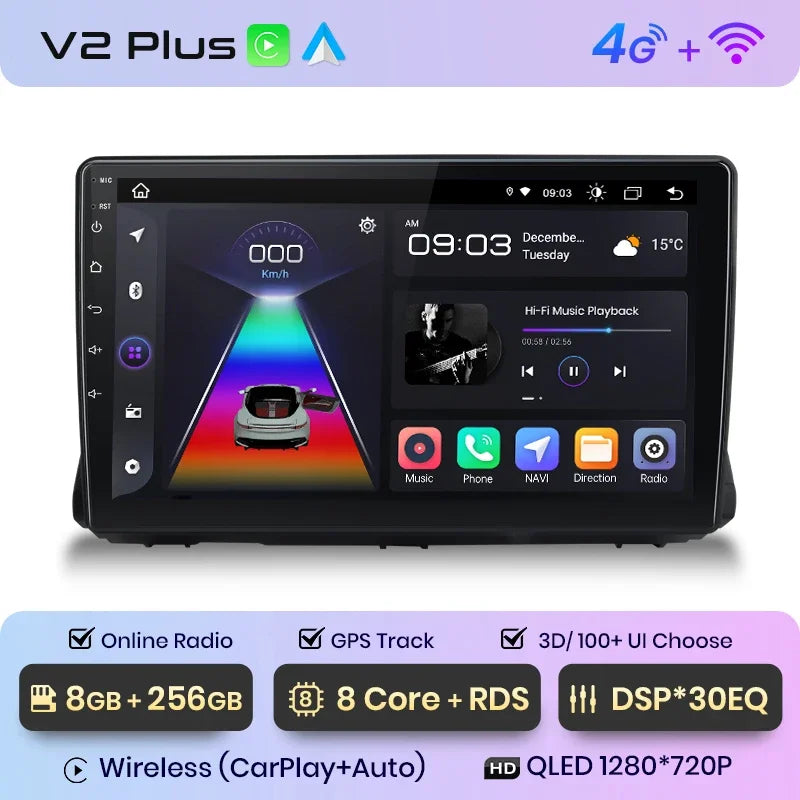 Junsun Wireless CarPlay Android Auto Radio For Renault Sandero 2021 Car Intelligent Systems RDS BT WiFi 2 din - Junsun Official Store