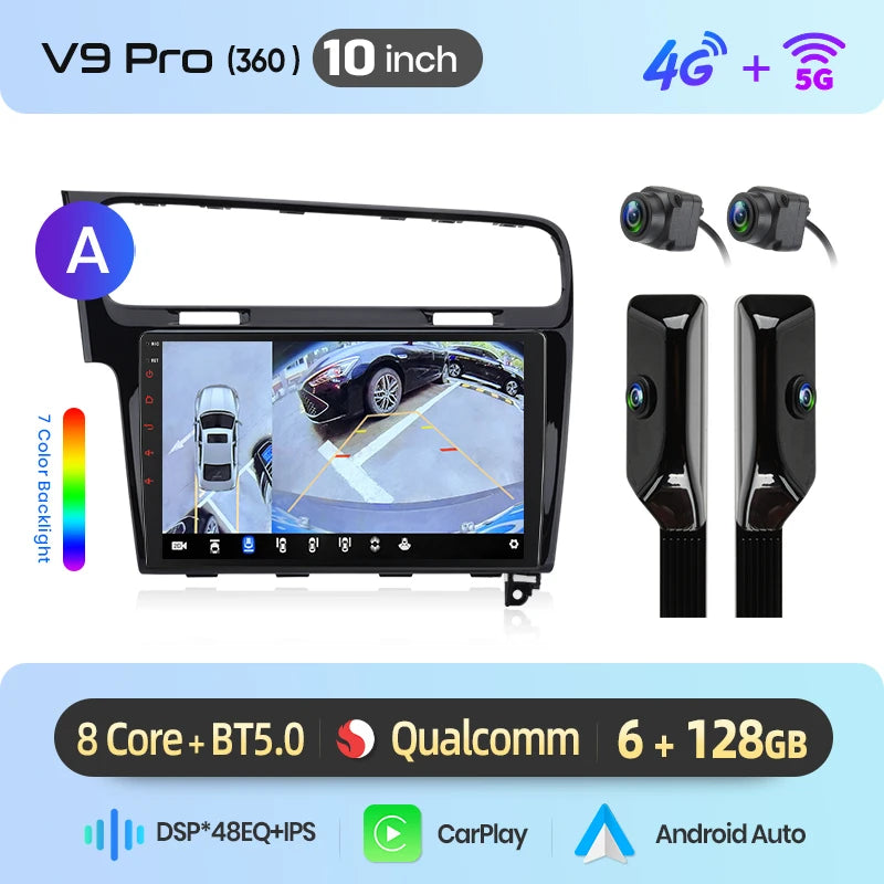 Junsun Wireless CarPlay Car Radio For VW Golf 7 mk7 2013-2017 Android Multimedia