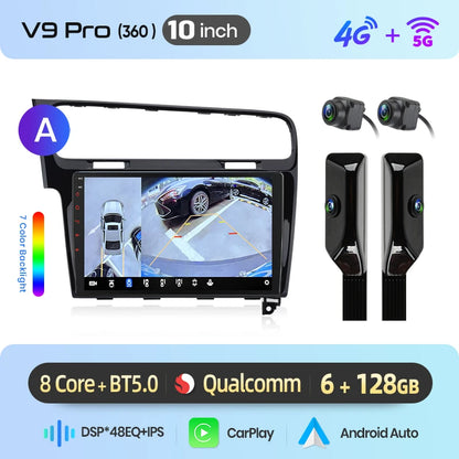 Junsun Wireless CarPlay Car Radio For VW Golf 7 mk7 2013-2017 Android Multimedia