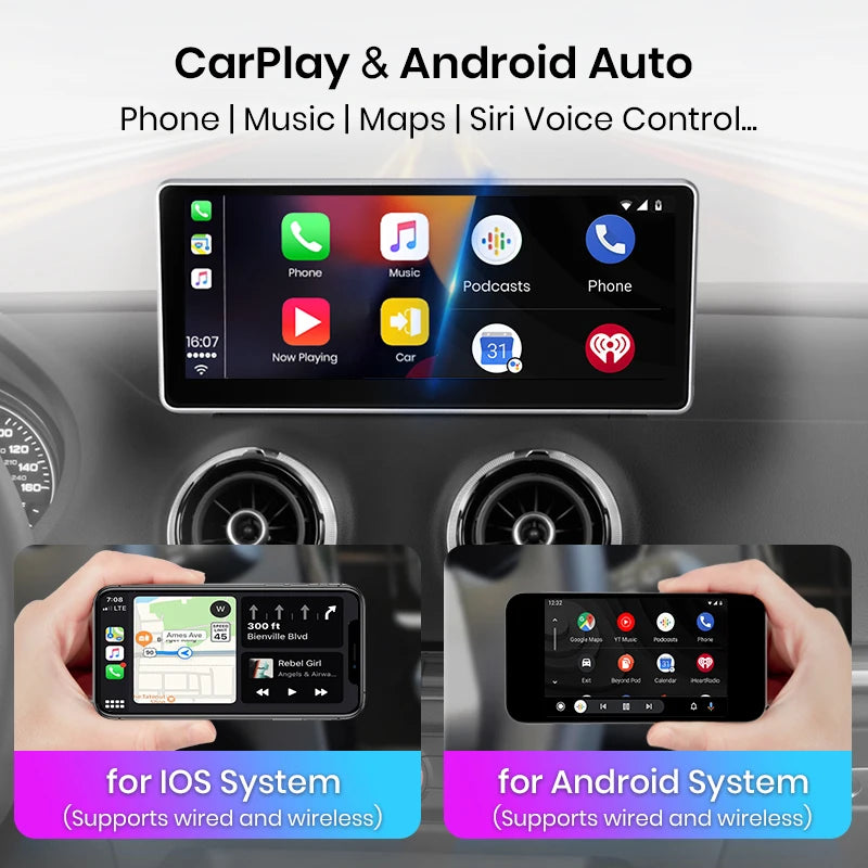 Junsun 10.25 inch Wireless CarPlay Car Radio Multimedia For Audi A3 2013-2018 2015 2016 4G Andorid Auto Navigation Player - Junsun Official Store