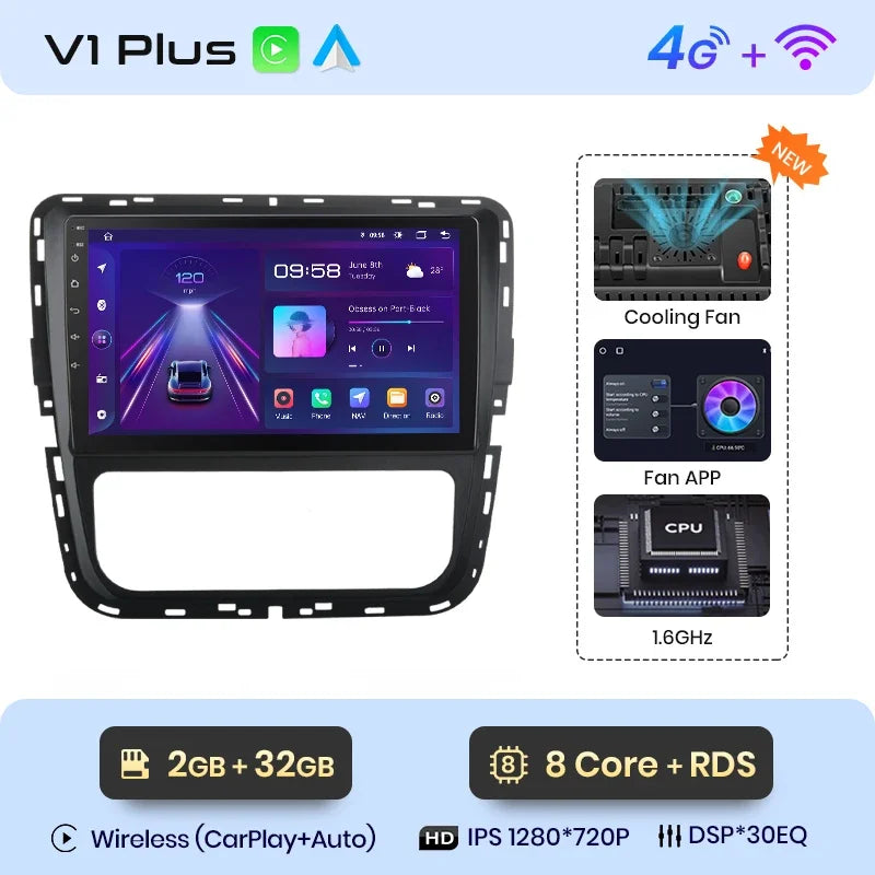 Junsun Wireless CarPlay Android Auto Radio For VOLKSWAGEN PASSAT 2012 2013 2014 2015 Car Intelligent Systems RDS BT WiFi 2 din