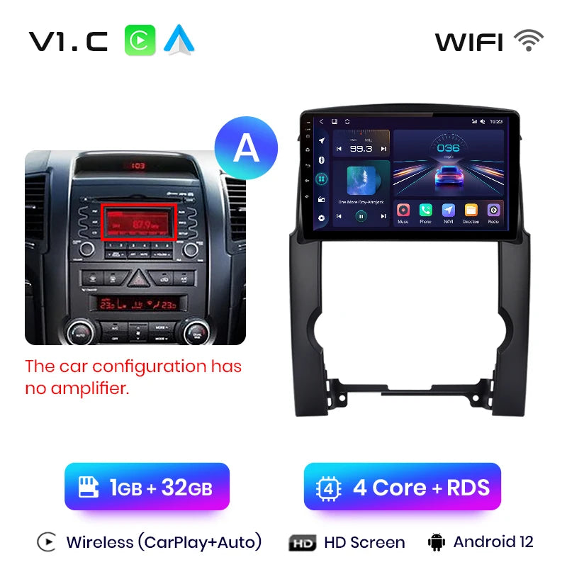 Junsun V1pro AI Voice 2 din Android Auto Radio For Kia Sorento 2 XM 2009 - 2012 Carplay Car Multimedia GPS 2din autoradio - Junsun Official Store