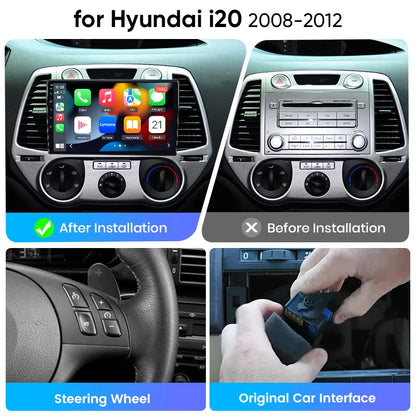 Junsun 2Din eSIM Wirless CarPlay Android Auto Car Radio For Hyundai I20  2008 2009 2010 2011 2012 DSP RDS BT 4G GPS