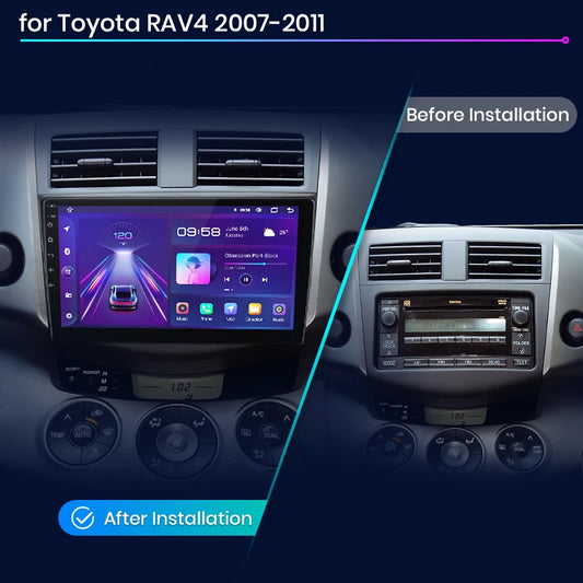 Junsun V1 AI voz inalámbrica CarPlay Android Auto Radio para Toyota RAV4 RAV 4 2005-2012 2013 4G coche Multimedia GPS 2din autoradio 