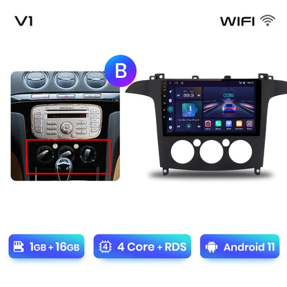 Junsun V1pro AI Voice 2 din Android Auto Radio For Ford S-Max S max 2007 - 2015 Carplay 4G Car Multimedia GPS 2din autoradio