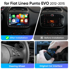 Junsun eSIM Android 14 Wireless CarPlay Android Auto Radio For Fiat Linea Punto EVO 2012 2013 2014 2015 auto accessories