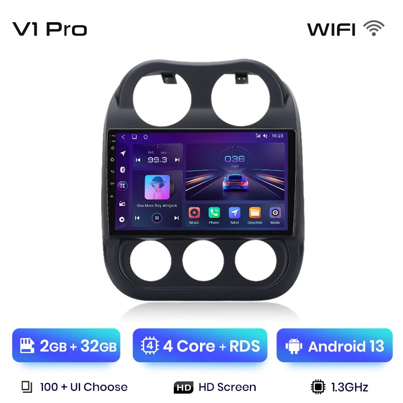 Junsun Car Radio For JEEP Compass Patriot 2010 - 2016 wireless CarPlay Android Auto car intelligent systems No 2 din 2din DVD