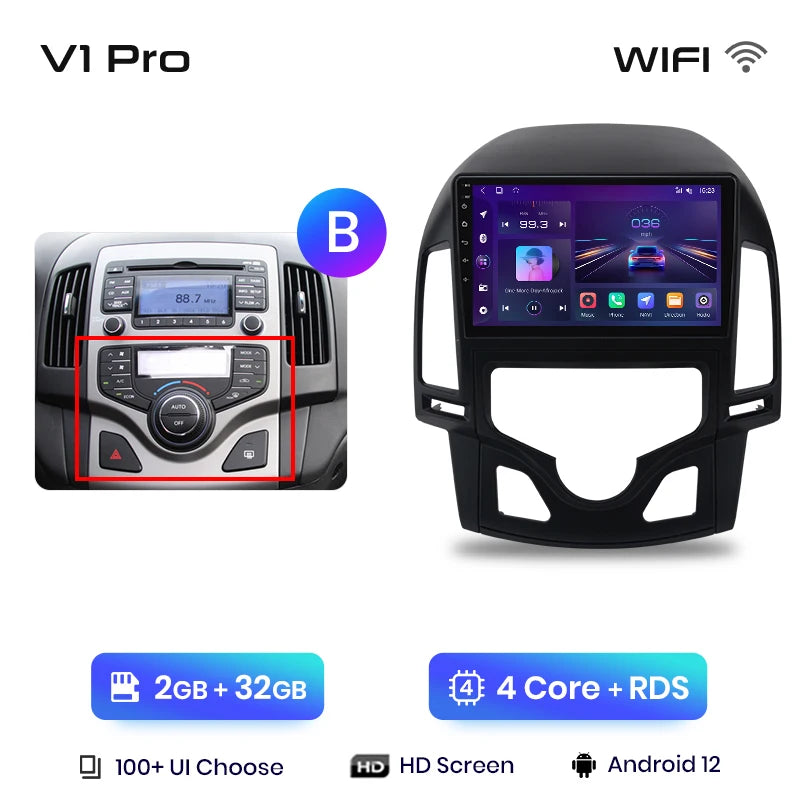 Junsun V1 AI Voice Wireless CarPlay Android Auto Radio For Hyundai I30 2006-2011 4G Car Multimedia GPS 2din autoradio
