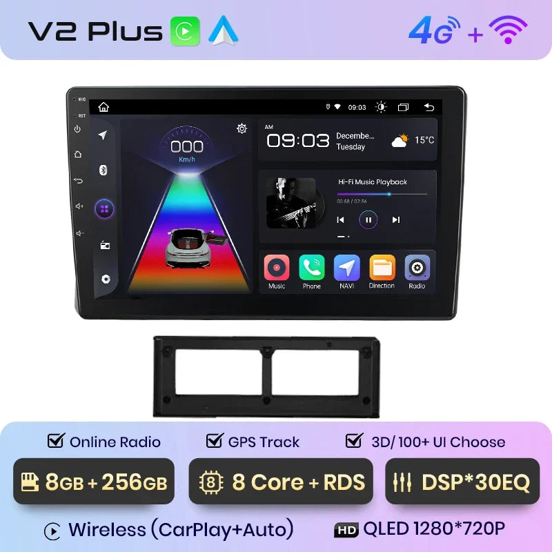 Junsun Wireless CarPlay Android Auto Radio For VW SANTANA 2000 BISTA 2003 2004-2011 Car Intelligent Systems RDS BT WiFi 2 din