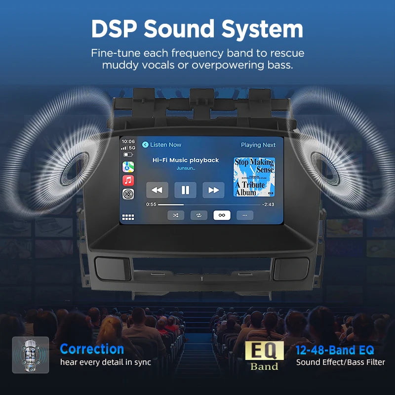 Junsun Wireless CarPlay Car Radio For Opel Astra J 2011-2014 Buick Excelle GT XT Android Multimedia