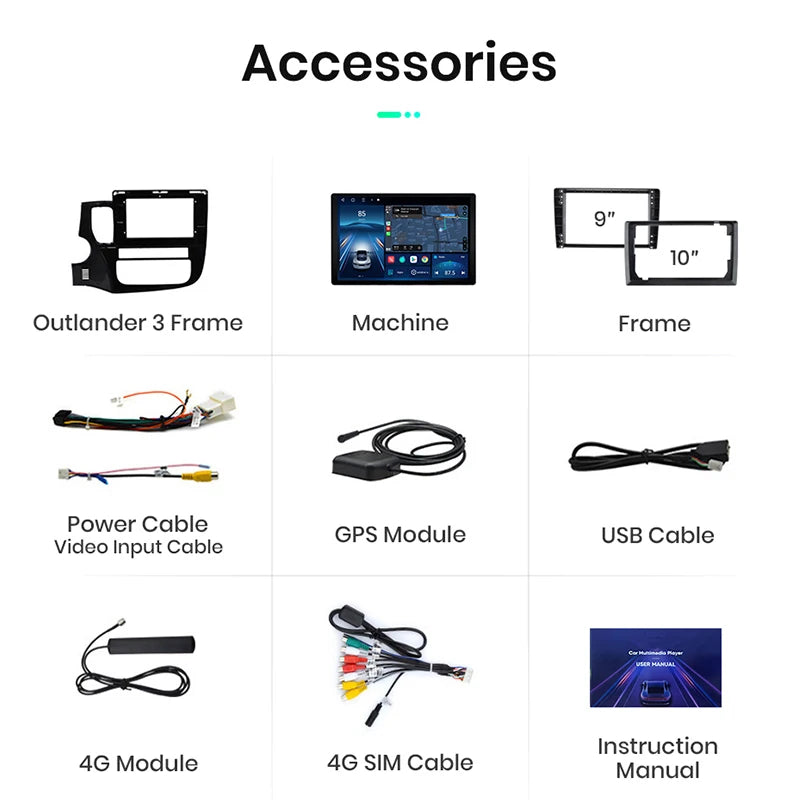 Junsun X7 MAX 13.1“ 2K CarPlay Android Auto Autoradio Für Mitsubishi Outlander 3 GF0W GG0W 2012-2018 Multimedia-Autoradio 