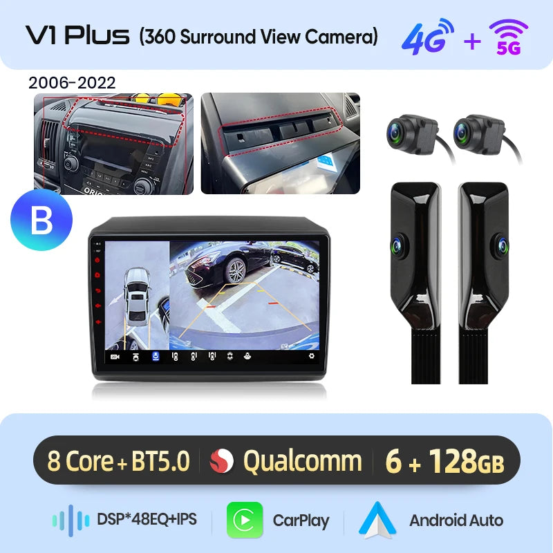 Junsun AI 4G LTE Wireless CarPlay Android Auto Car Radio For Hyundai I20 2014-2019 GPS Navi RDS FM