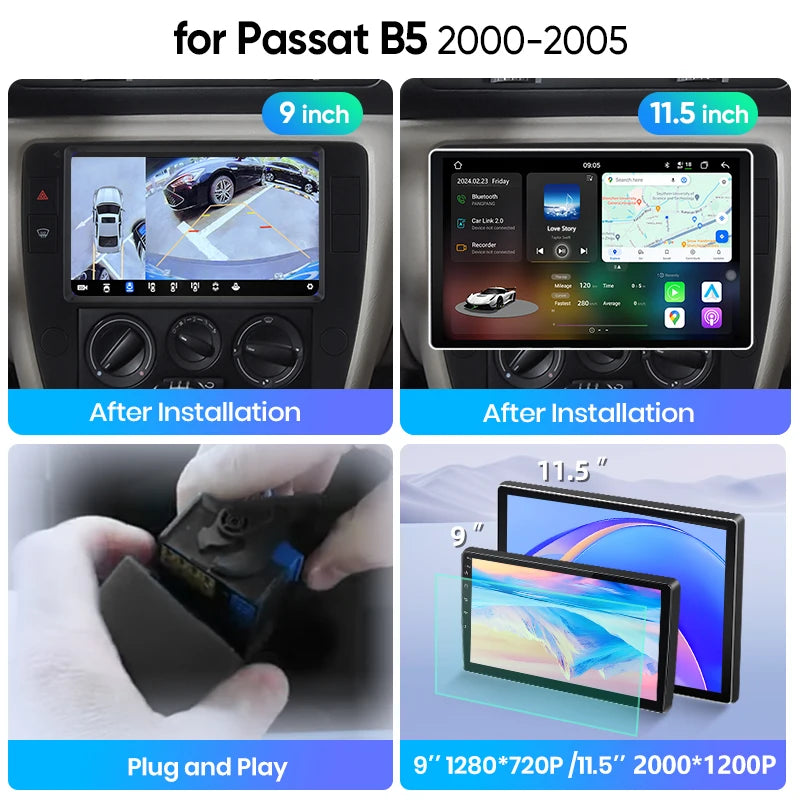 Junsun Wireless CarPlay Car Radio For VW Passat B5 2000 2001 2002 2003 2004 2005 Android Multimedia - Junsun Official Store