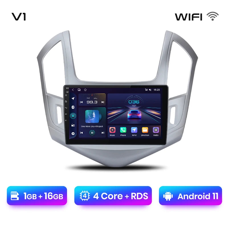 Junsun V1 AI Voice - Radio inalámbrica CarPlay Android para Chevrolet Cruze 2012-2015, 4G, GPS, 2DIN 