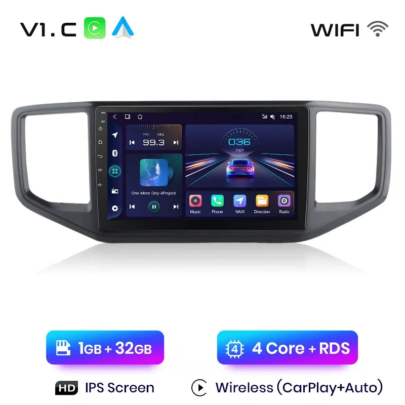 Junsun Wireless CarPlay Android Auto Radio For VOLKSWAGEN AMAROK 2017 Car Intelligent Systems RDS BT WiFi 2 din