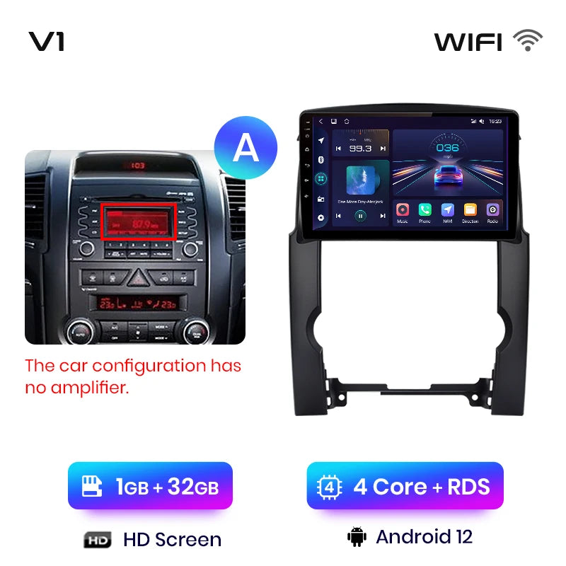 Junsun V1pro AI Voice 2 din Android Auto Radio For Kia Sorento 2 XM 2009 - 2012 Carplay Car Multimedia GPS 2din autoradio - Junsun Official Store