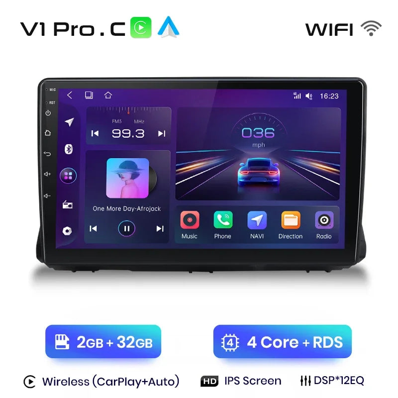 Junsun Wireless CarPlay Android Auto Radio For Renault Sandero 2021 Car Intelligent Systems RDS BT WiFi 2 din - Junsun Official Store