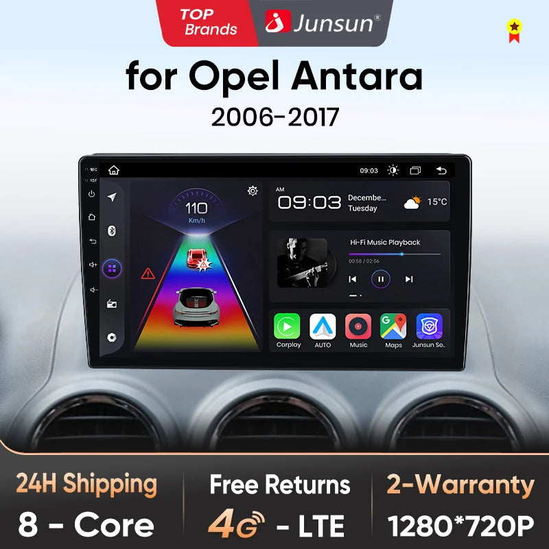 Junsun V1pro AI Voice Android Auto Radio For Opel Antara 2006 - 2017 Carplay 4G Car Multimedia GPS 2din autoradio - Junsun Official Store