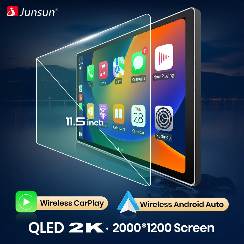 Junsun V3 Plus 2K CarPlay inalámbrico Android Auto Sistemas inteligentes para Toyota RAV4 RAV 4 2005 2006 2007 - 2013 Autoradio 