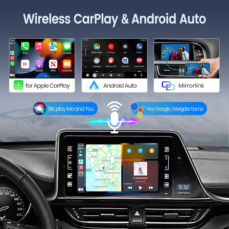Junsun Wireless Carplay Android Auto Module Box for TOYOTA CHR Corolla Camry Auris Prius RAV4 Avensis Highlander Touch2 Entune 2