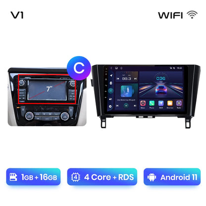Junsun V1 Drahtloses CarPlay Android Autoradio für Nissan Qashqai J11 X-Trail 3 T32 2013-2017 Auto-Multimedia-GPS 2din Autoradio 