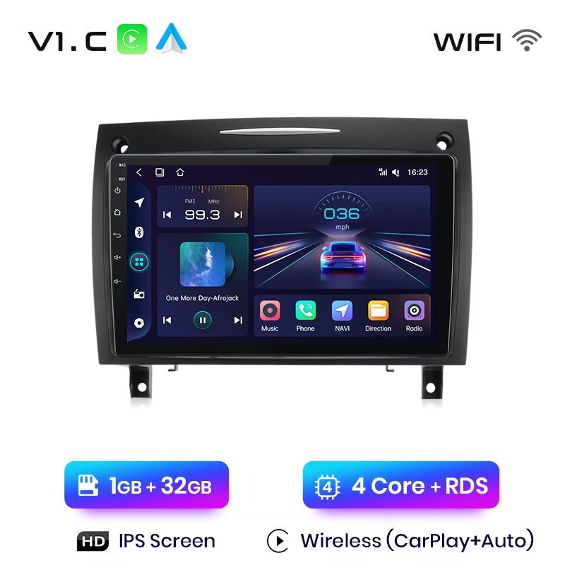 Junsun V1 CarPlay Android Auto Radio For Mercedes Benz SLK Class R171 2004-2011 SLK 200 280 300 350 Car Multimedia autoradio - Junsun Official Store