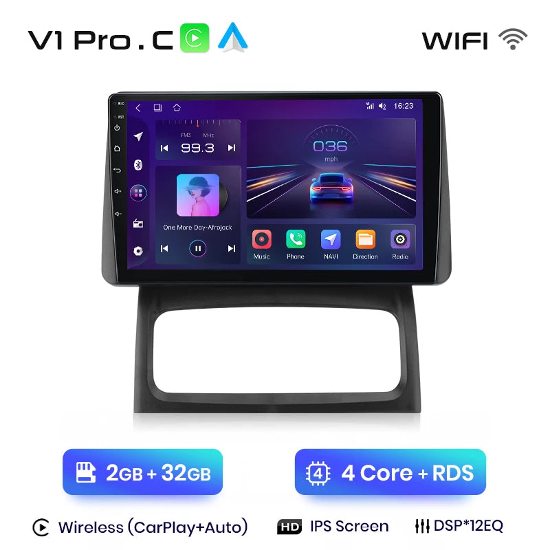 Junsun V1 Plus AI Voice Wireless Android Auto Radio for Renault Clio Campus 2009 Carplay 4G Car Multimedia GPS 2 din autoradio