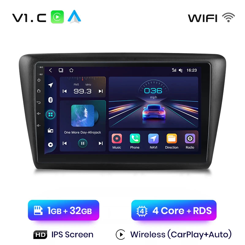Junsun Wireless Android Auto Radio For Skoda Rapid 2013 -2019 4G Car Multimedia GPS 2din autoradio Junsun Official Store