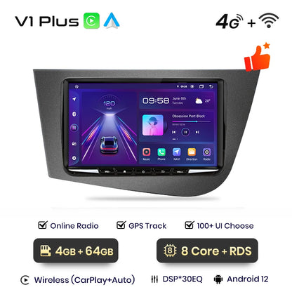 Junsun AI Voice Android Auto Radio for Seat Leon MK2 2005 2006 2007 - 2012 Carplay Car Multimedia RDS DSP GPS No 2din autoradio