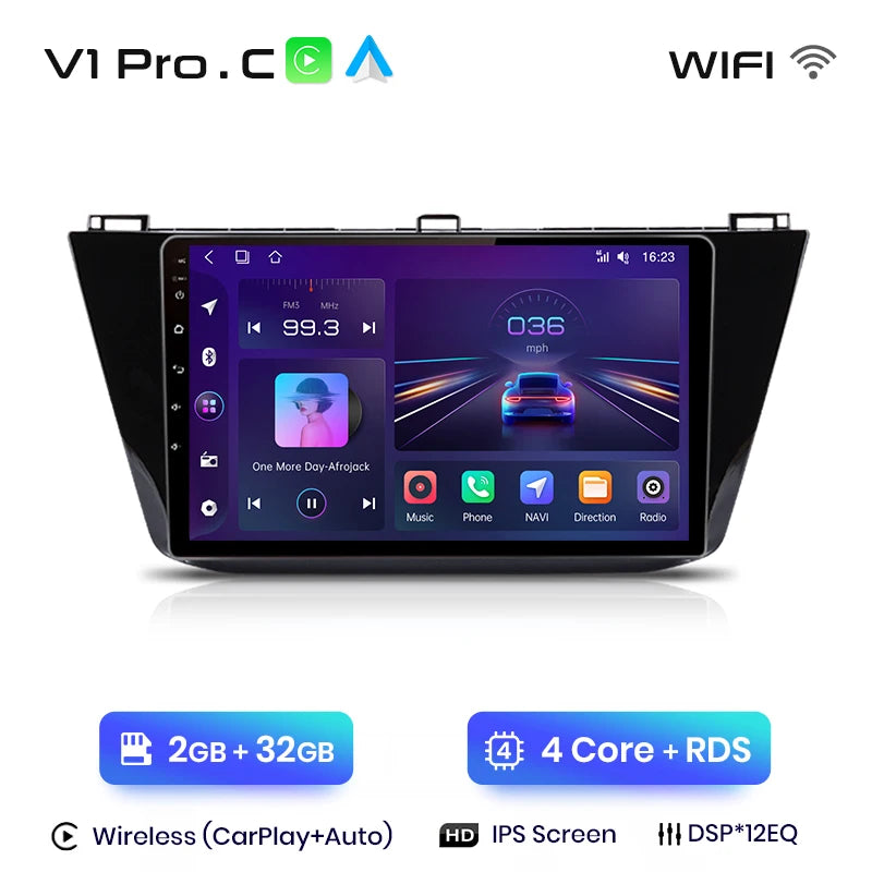 Junsun V1pro Android Auto Radio for VW Volkswagen Tiguan 2016-2020 Carplay 4G Car Multimedia GPS 2din autoradio