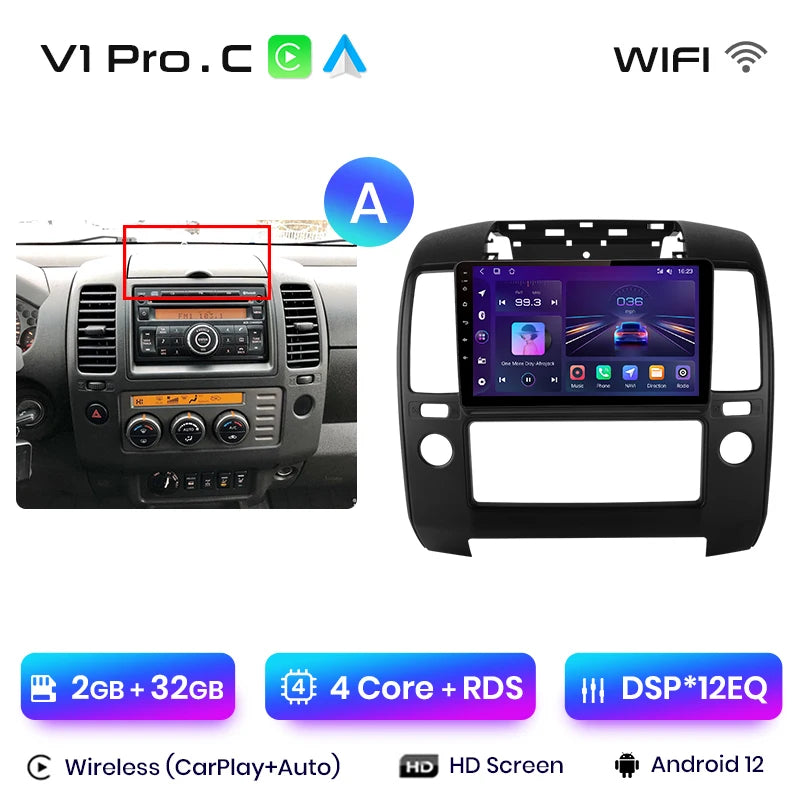 Junsun V1pro AI Stimme 2 din Android Auto Radio Für Nissan NAVARA 2006-2012 Carplay 4G Auto Multimedia GPS 2din autoradio 