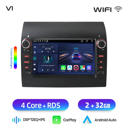 Junsun Wireless CarPlay Car Radio For Fiat Ducato 2015 2016 2017-2020 Android Multimedia