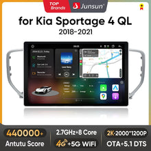 Junsun V3 Plus 2K Android 13 Wireless CarPlay Android Auto Car Intelligent Systems for Kia Sportage 4 QL 2018-2021 Autoradio
