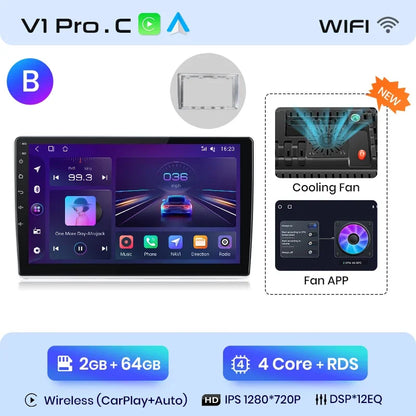 Junsun Wireless CarPlay Android Auto Car Radio Multimedia For VW Passat B5 B6 2004-2010  GPS Intelligent Systems Smart Autoradio