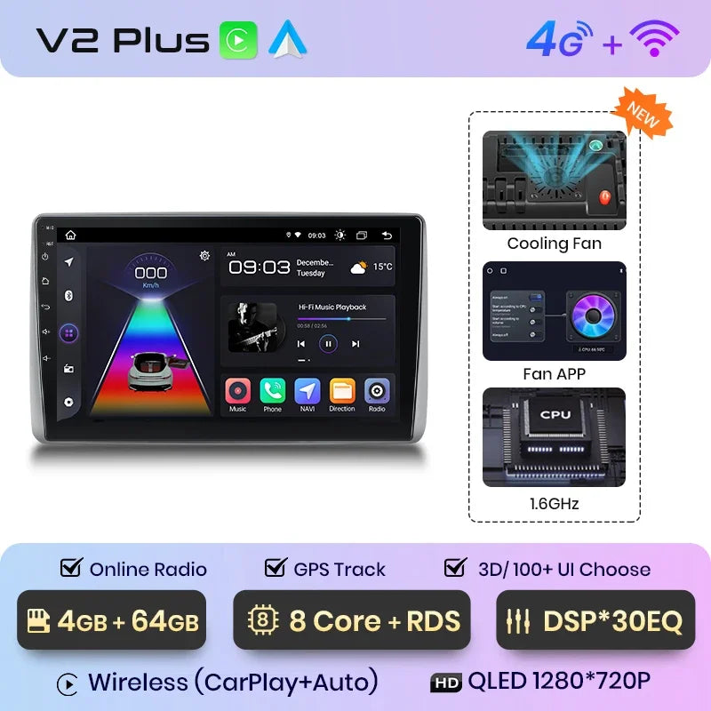 Junsun Wireless CarPlay Android Auto Radio For Nissan Sentra Almera 2000 2001-2006 Car Intelligent Systems RDS BT WiFi 2 din