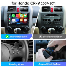 Junsun eSIM Android 14 Wireless CarPlay For Honda CR-V 2007 2008 2009 2010 2011 GPS 4G DSP Multimedia Stereo