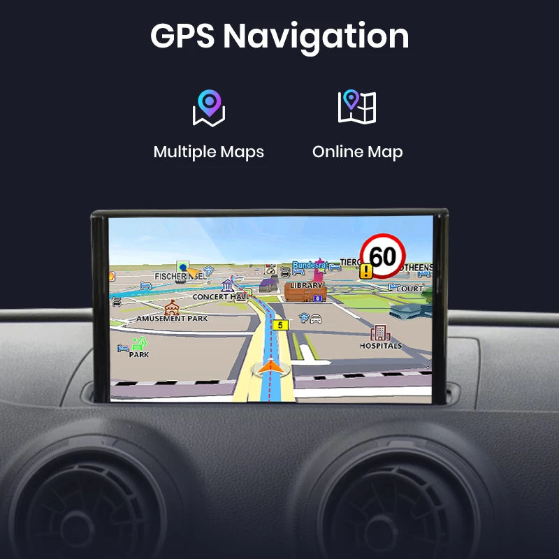 Interfaz de módulo Junsun Wireless Carplay Android Auto para Audi A3, A4, A5, 8V, Q2, 8P (2014, 2015, 2016-2018, Mirror Link, AirPlay) 