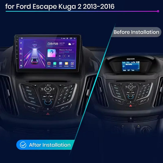 Junsun V1 pro 2 din Android Auto Radio For Ford Escape Kuga 2 C-MAX 2013-2016 Carplay 4G Car Multimedia GPS 2din autoradio