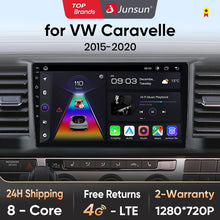 Junsun V1 AI Voice Wireless CarPlay Android Auto Radio For Volkswagen Caravelle 2015-2020 4G Car Multimedia GPS 2din autoradio