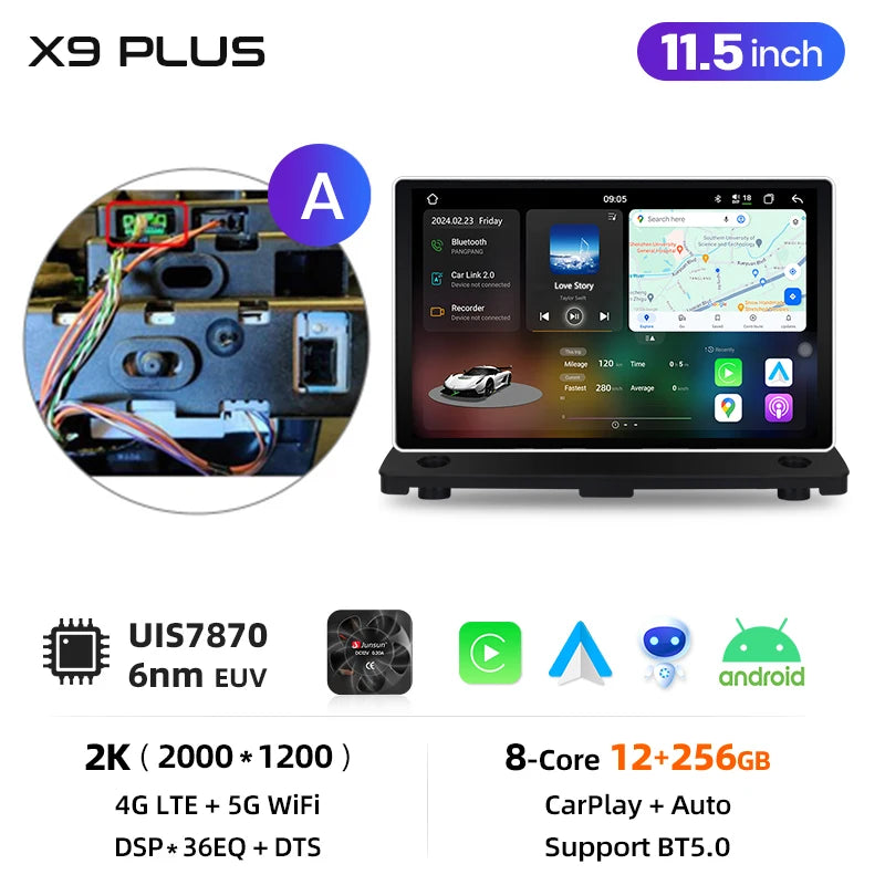 Junsun Wireless CarPlay Car Radio For Volvo XC90 2004-2014 Android Multimedia