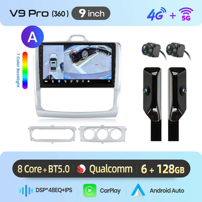 Junsun Wireless CarPlay Car Radio For Ford Focus 2 2004 2005 2006 2007-2011 Android Multimedia