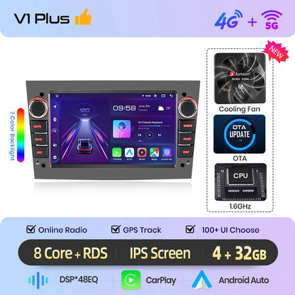 Junsun Wireless CarPlay Car Radio For Opel Astra Vectra Vauxhall Antara Zafira Corsa Vivaro Meriva Android Multimedia