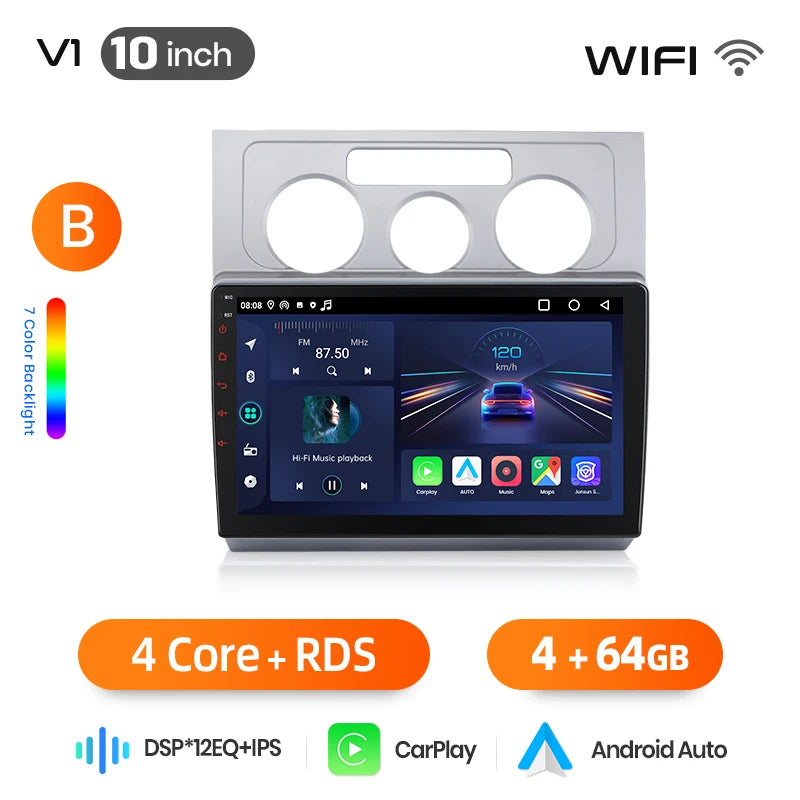 Junsun Wireless CarPlay Car Radio For Volkswagen Touran 1 2003 - 2010 Android Multimedia