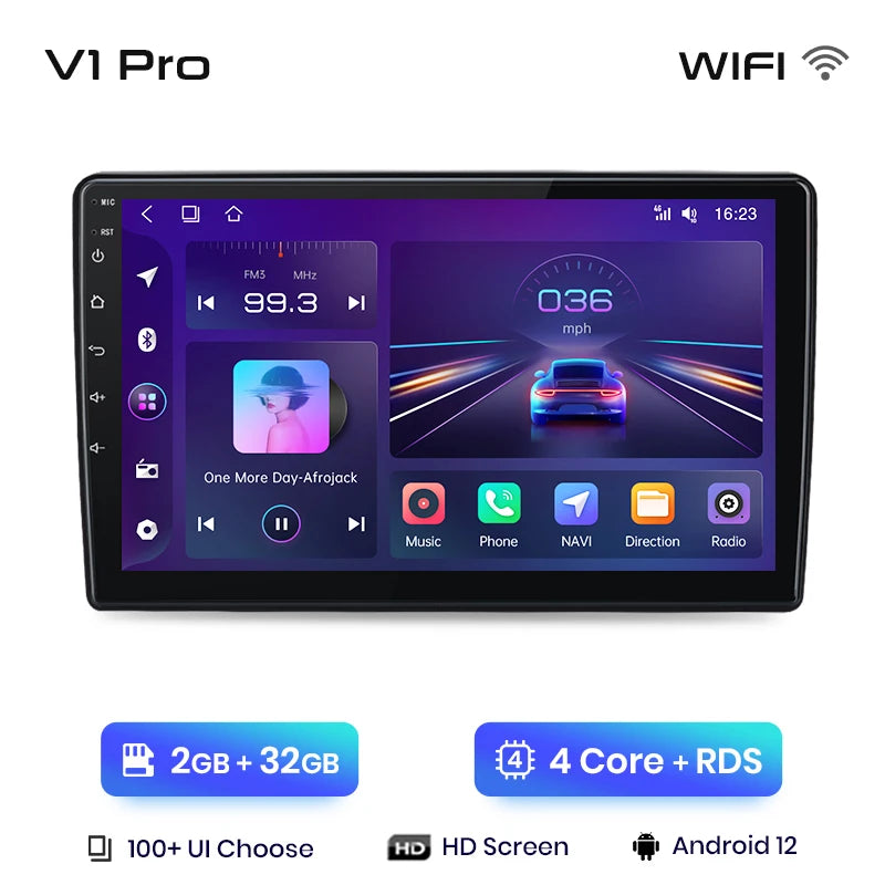 Junsun V1pro AI Voice 2 din Android Auto Radio For Fiat 500L 2012-2017 Carplay 4G Car Multimedia GPS 2din autoradio