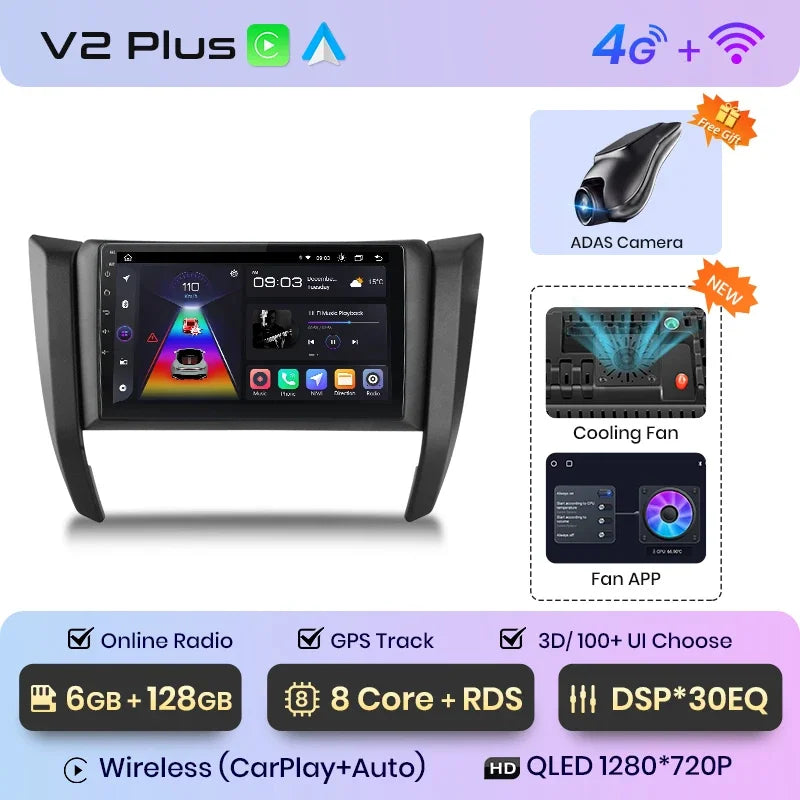 Junsun Wireless CarPlay Android Auto Radio For Nissan Navara Frontier NP300 4 D23 2014-2021 Car Intelligent Systems RDS BT WiFi Junsun Official Store