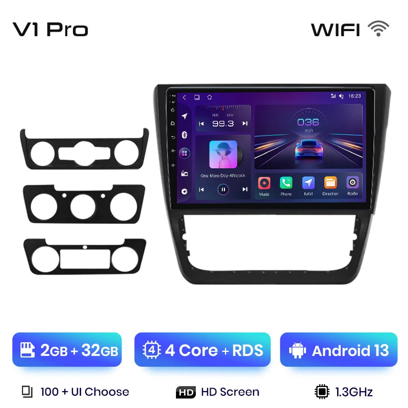 Junsun V1 Plus Car Radio For SKODA Yeti 5L 2009 - 2014 wireless CarPlay Android Auto car intelligent systems No 2 din 2din DVD