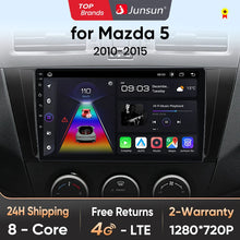 Junsun V1 AI Voice Wireless CarPlay Android Auto Radio For MAZDA 5 2010-2015 4G Car Multimedia GPS 2din autoradio