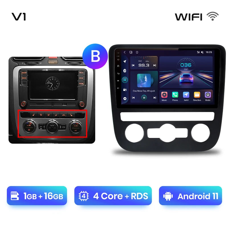 Junsun V1pro AI Voice 2 din Android Auto Radio For VW Volkswagen Scirocco 2008-2013 Carplay 4G Car Multimedia GPS 2din autoradio